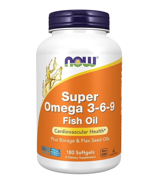 NOW FOODS | SUPER OMEGA 3-6-9 FISH OIL CARDIOVASCULAR HEALTH SOFTGELS